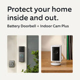 Ring Battery Doorbell 2K with Indoor Cam Plus