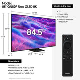 Samsung 85” Class QN80F Series Neo QLED Mini LED 4K UHD SamsungVision AI Smart Tizen TV (2026)