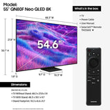 Samsung 55” Class QN80F Series Neo QLED Mini LED 4K UHD SamsungVision AI Smart Tizen TV (2026)