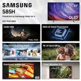 Samsung 55'' Class S85H OLED 4K UHD SmartVision AI Smart Tizen TV (2026)