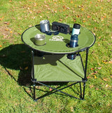 Shelterlogic CAMP&GO 28" Round Lightweight Fabric Portable Folding Beach Table
