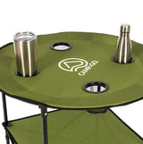 Shelterlogic CAMP&GO 28" Round Lightweight Fabric Portable Folding Beach Table