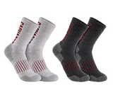 Carhartt Men's Midweight Synthetic-Wool Blend Logo Crew Sock - 2 Pack