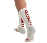 Carhartt Men's Midweight Synthetic-Wool Blend Logo Crew Sock - 2 Pack