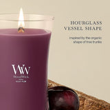 WoodWick Large Hourglass Candle - Velvet Plum