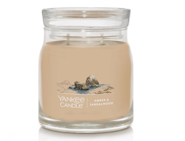 Yankee Candle Signature Medium Jar Candle - Amber & Sandalwood