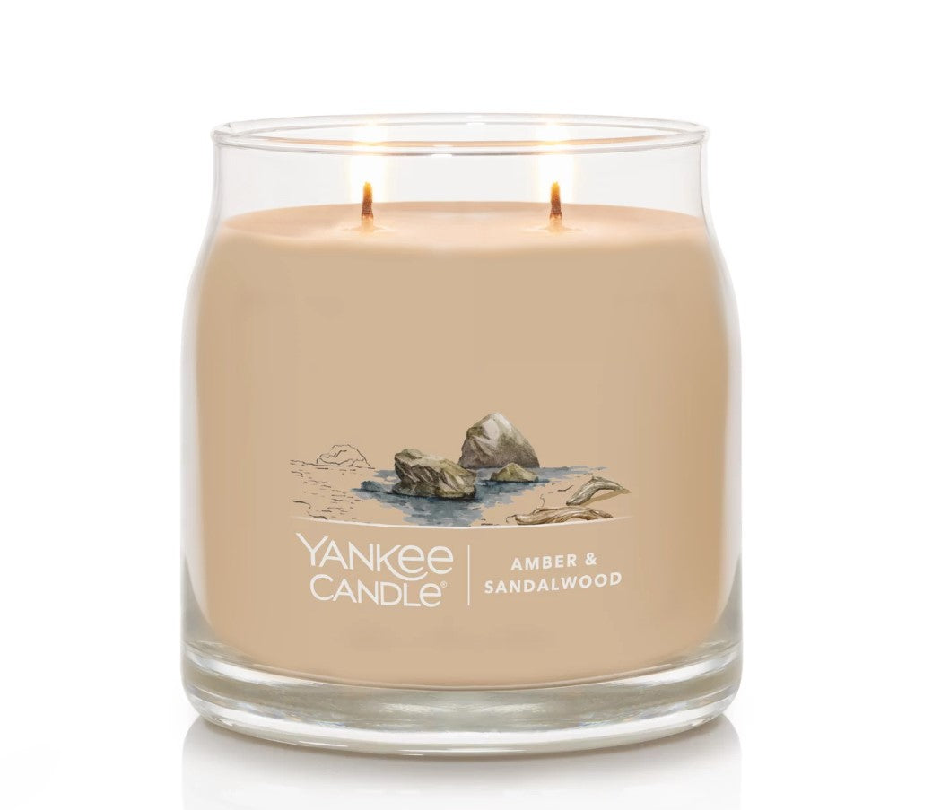 Yankee Candle Signature Medium Jar Candle - Amber & Sandalwood