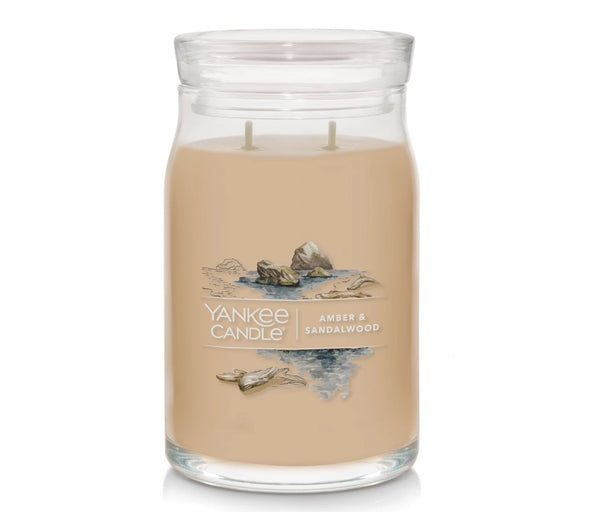 Yankee Candle Signature Large Jar Candle - Amber & Sandalwood