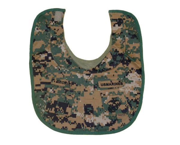 Trooper Marine Woodland Recruit Baby Bib