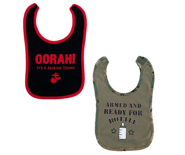 Trooper Marine 2 Pack Baby Bib Set