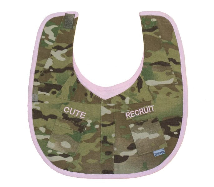 Trooper Girls Multicamo Cute Recruit Baby Bib