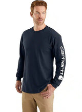Carhartt Mens Signature Sleeve Logo Long Sleeve T-Shirt