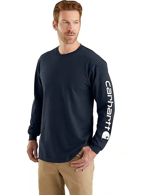 Carhartt Mens Signature Sleeve Logo Long Sleeve T-Shirt