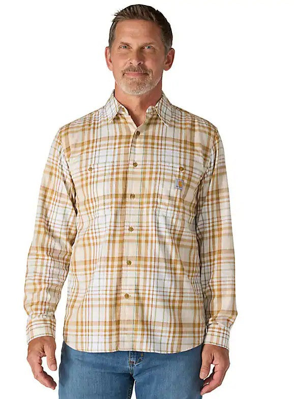 Carhartt Men's Rugged Flex Relaxed Fit Lightweight Long-Sleeve Plaid Shirt