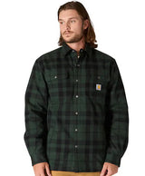 Carhartt Men's Relaxed Fit Flannel Sherpa-Lined Shirt Jacket