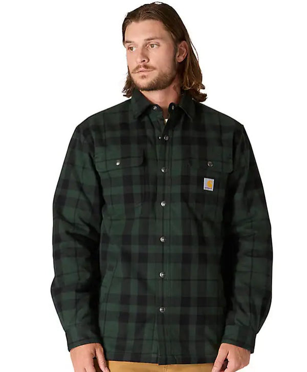 Carhartt Men's Relaxed Fit Flannel Sherpa-Lined Shirt Jacket