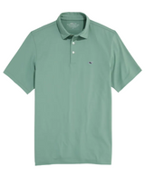 Vineyard Vines Mens Solid Sankaty Performance Short Sleeve Polo Shirt