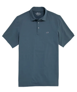 Vineyard Vines Mens Solid Sankaty Performance Short Sleeve Polo Shirt