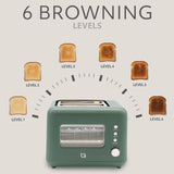 Willow Eco Series 2 Slice Toaster with Clear-View Window