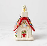 Lenox Snoopy Christmas Covered Candy Dish