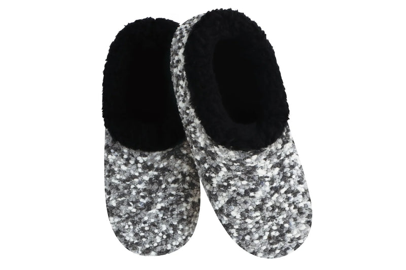 Snoozies Womens Popcorn Gray Slippers - Size Large