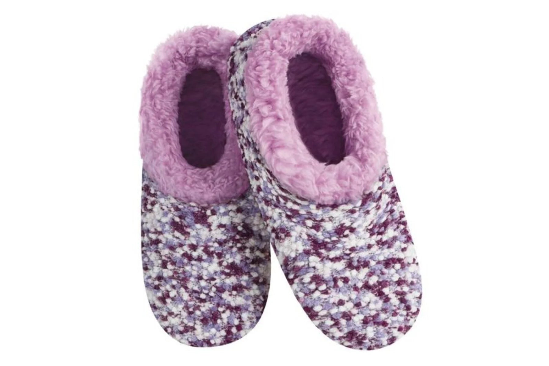 Snoozies Womens Popcorn Purple Slippers - Size Medium