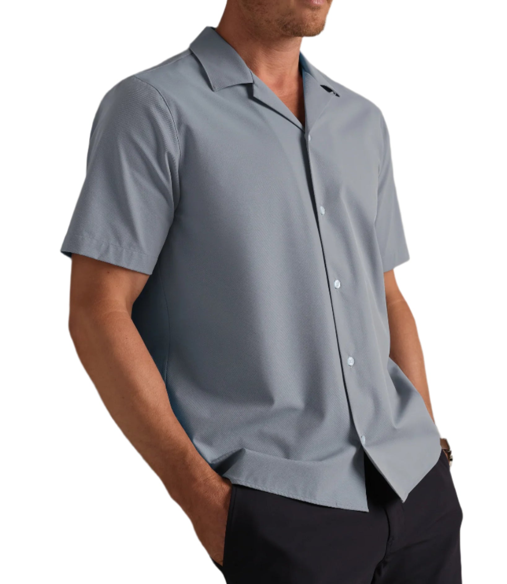 Rhone Mens State Of Mind Camp Collar Shirt