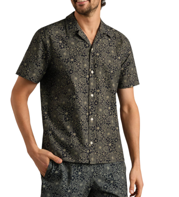 Rhone Mens State Of Mind Camp Collar Shirt