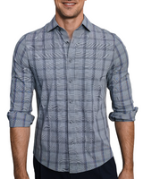 Rhone Mens State of Mind Slim Fit Long Sleeve Shirt