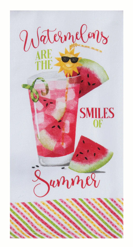 Kay Dee Designs Summer Sippin' Watermelon Dual Purpose Terry Kitchen Towel