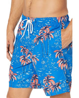 Nautica Mens Sustainably Crafted 8" Tropical Print Swim Trunks