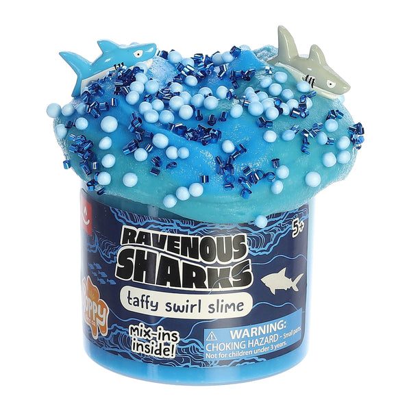 Aurora Poppy Slime Co. Ravenous Sharks Slime