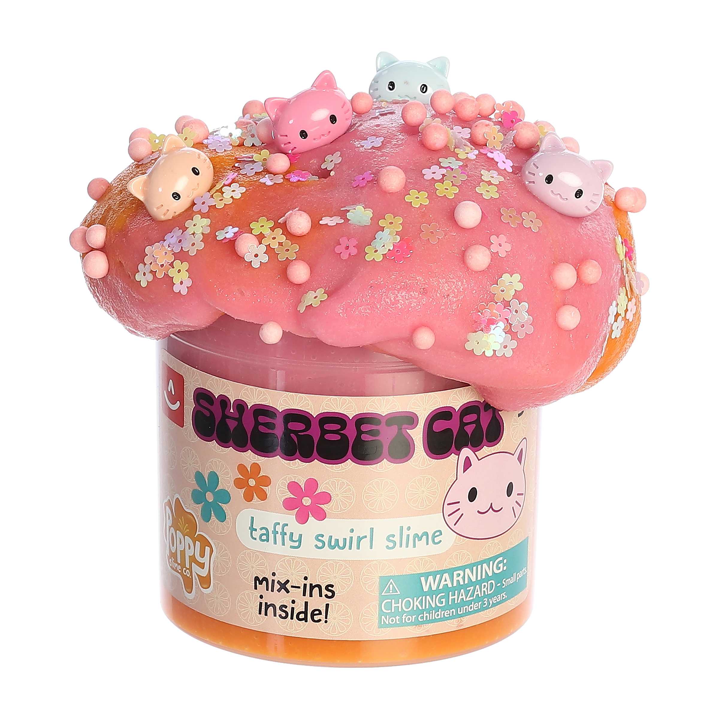 Aurora Poppy Slime Co. Sherbet Cat Slime