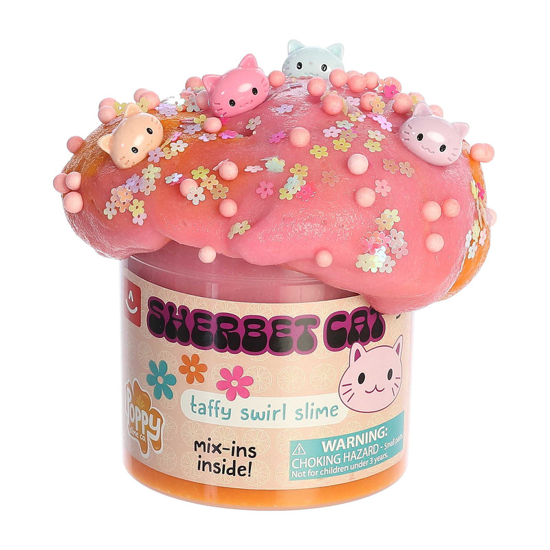 Aurora Poppy Slime Co. Sherbet Cat Slime