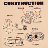 Aurora Wheatley 7" Take-A-Part Bulldozer