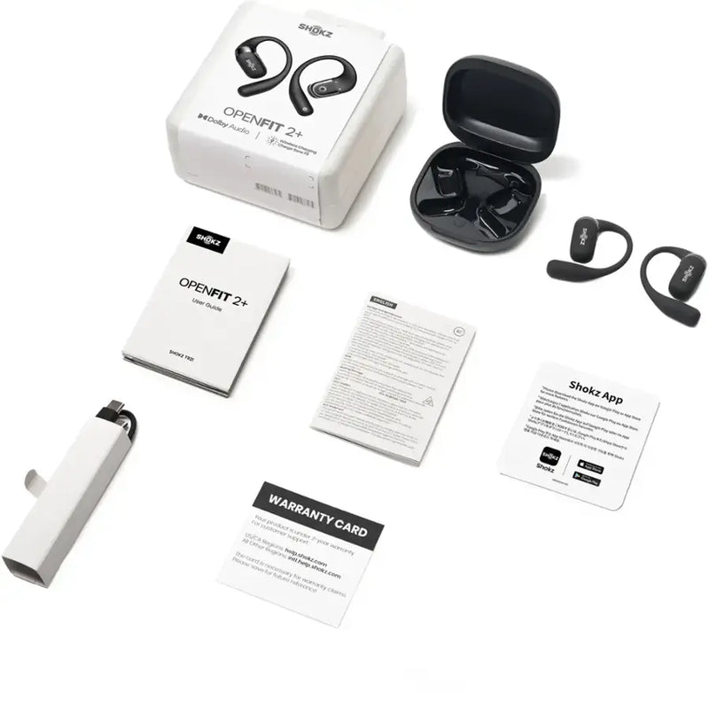 Shokz OpenFit 2+ Open-Ear True Wireless Bluetooth Earbuds
