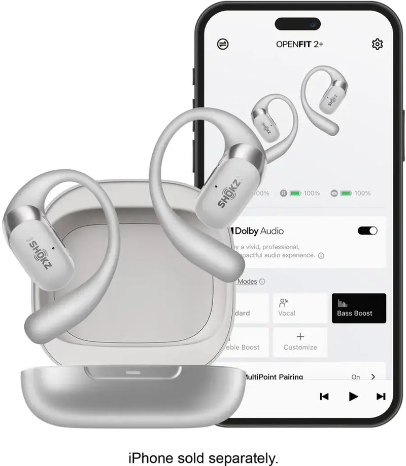 Shokz OpenFit 2+ Open-Ear True Wireless Bluetooth Earbuds