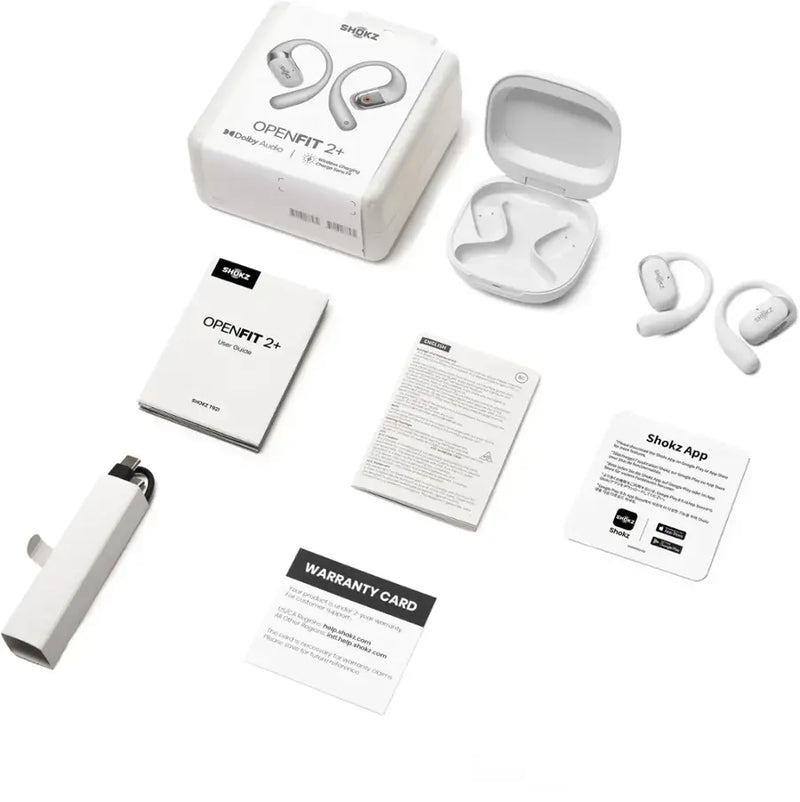 Shokz OpenFit 2+ Open-Ear True Wireless Bluetooth Earbuds