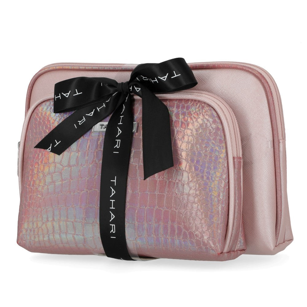 Tahari 2-Piece Trap Cosmetic Bag Set
