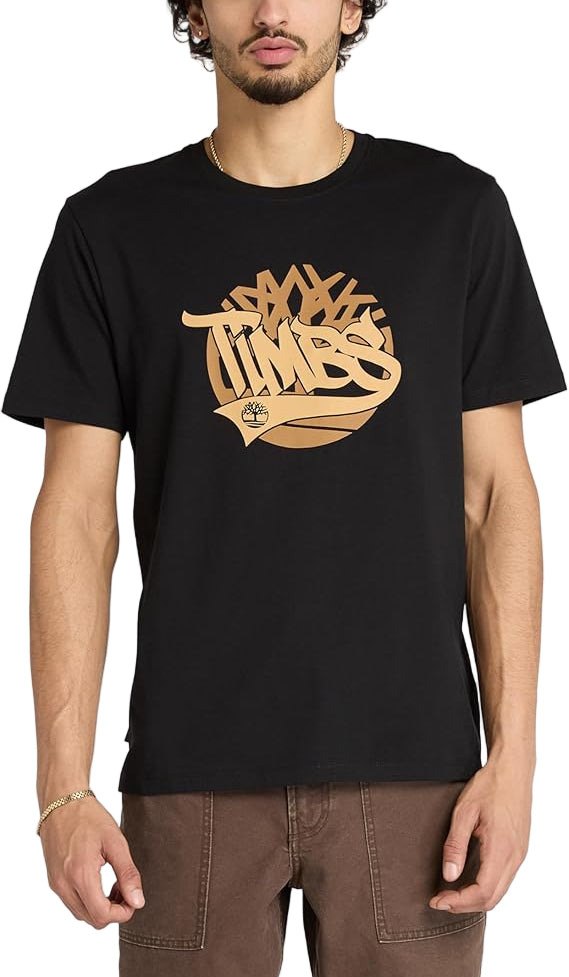 Timberland Mens Front Graphic Short Sleeve T-Shirt