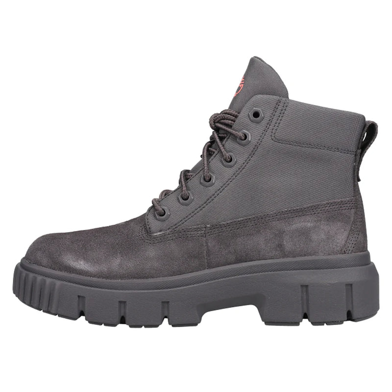 Greyfield Leather Boot Dark Grey Nubuck Timberlands Womens