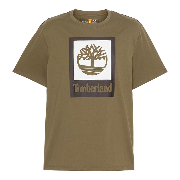 Timberland Mens Square Stack Logo Short Sleeve T-Shirt