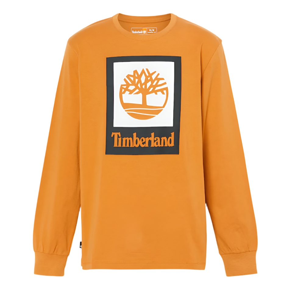 Timberland Mens Stack Logo Colored Long Sleeve T-Shirt