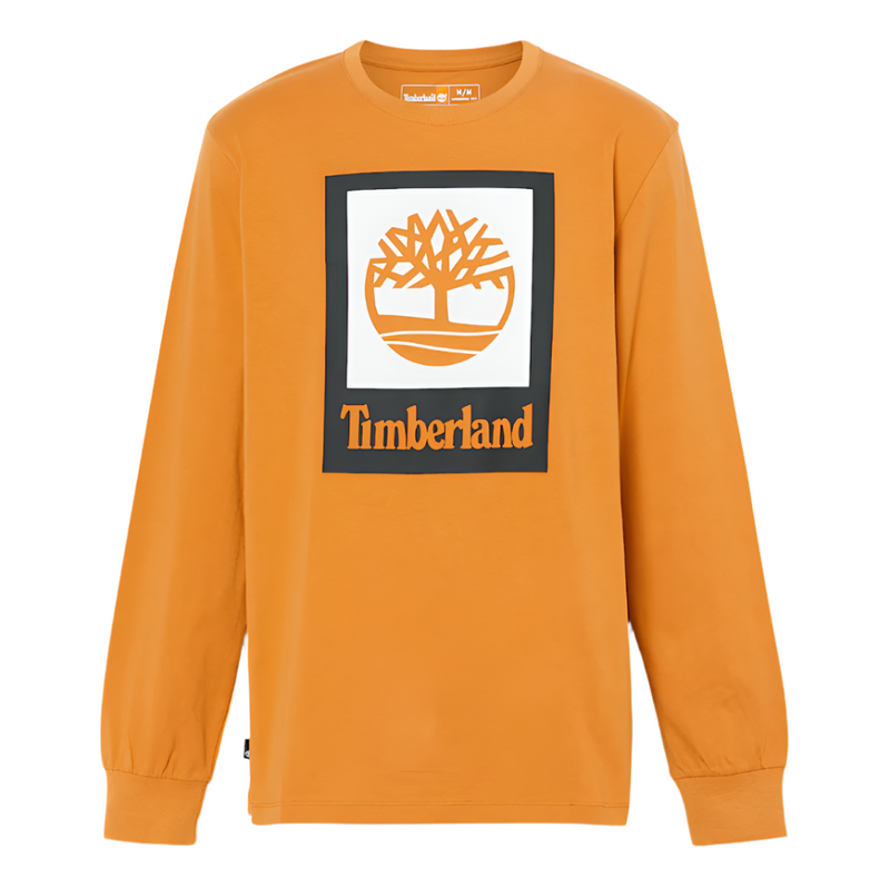 Timberland Mens Stack Logo Colored Long Sleeve T-Shirt