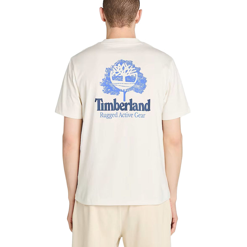 Timberland Mens Rugged Active Gear Back Graphic Short Sleeve T-Shirt