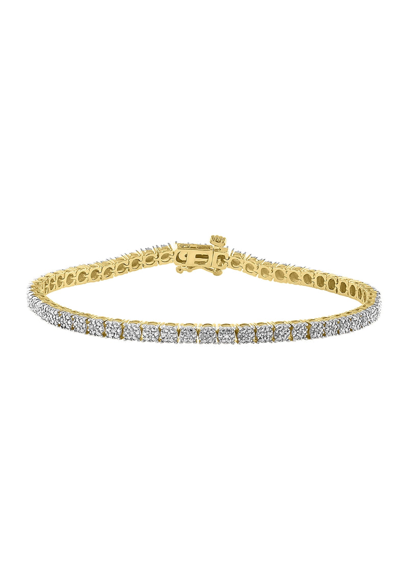 Effy 925 Sterling Silver & 14K Yellow Gold Diamond Bracelet