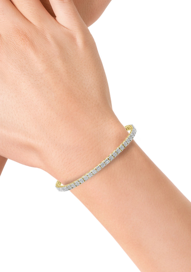 Effy 925 Sterling Silver & 14K Yellow Gold Diamond Bracelet