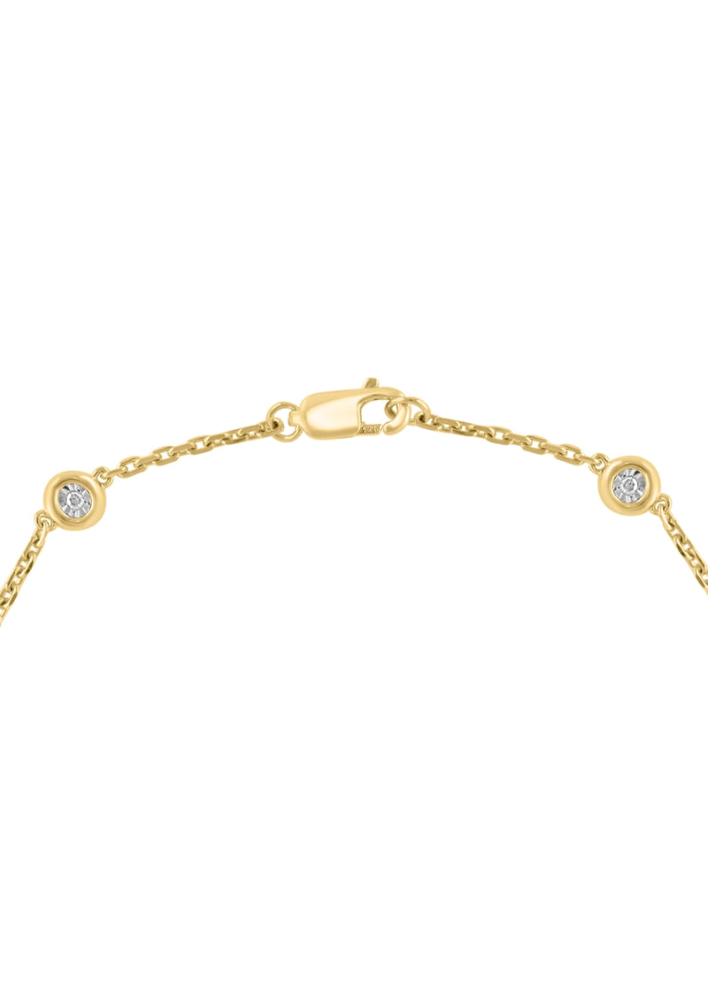 Effy 925 Sterling Silver & 14K Yellow Gold Diamond Station Bracelet