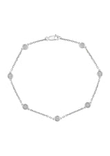 Effy 925 Sterling Silver Diamond Station Bracelet