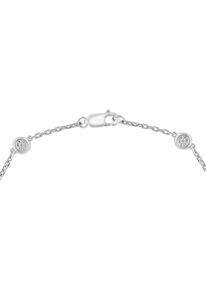 Effy 925 Sterling Silver Diamond Station Bracelet
